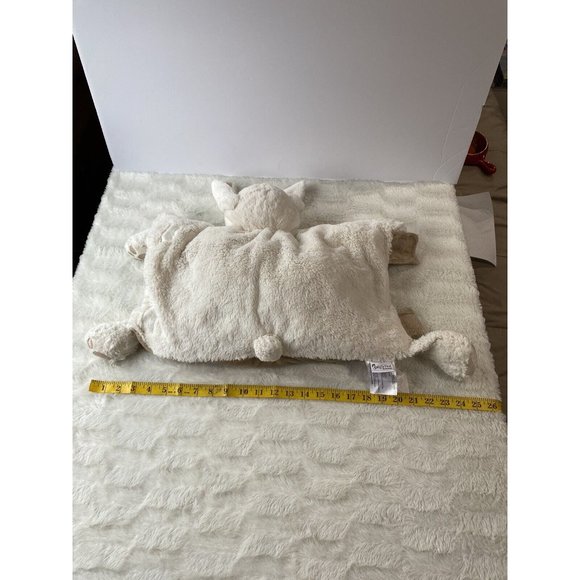 Nemcor Baby's First White Bunny Rabbit Folding Pillow Stuffed Plush Toy - Picture 8 of 8